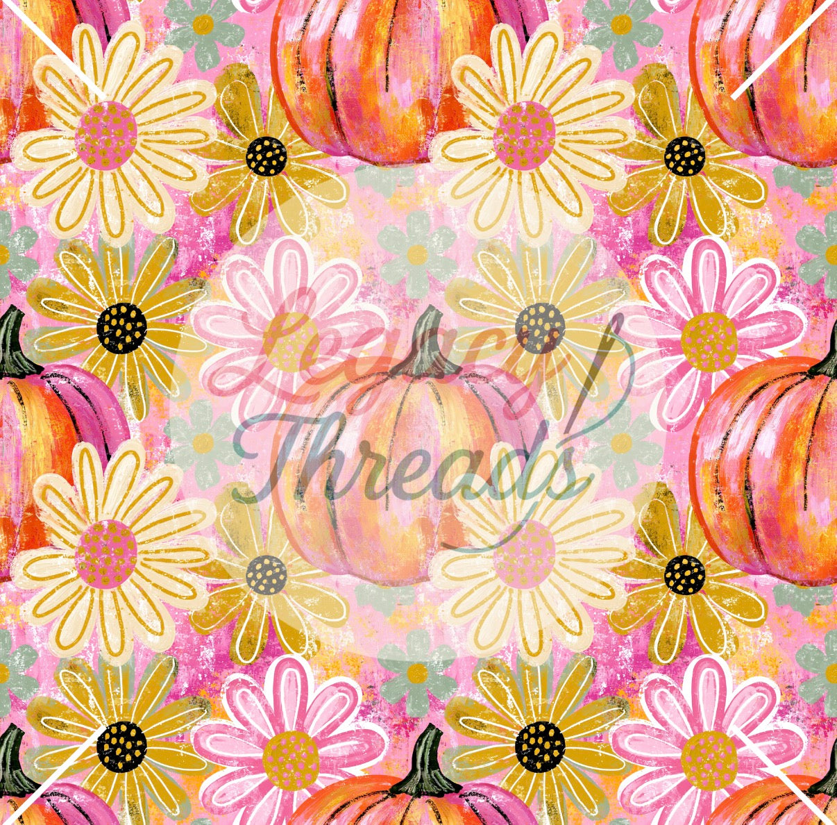 Pastel Pumpkins & Flowers