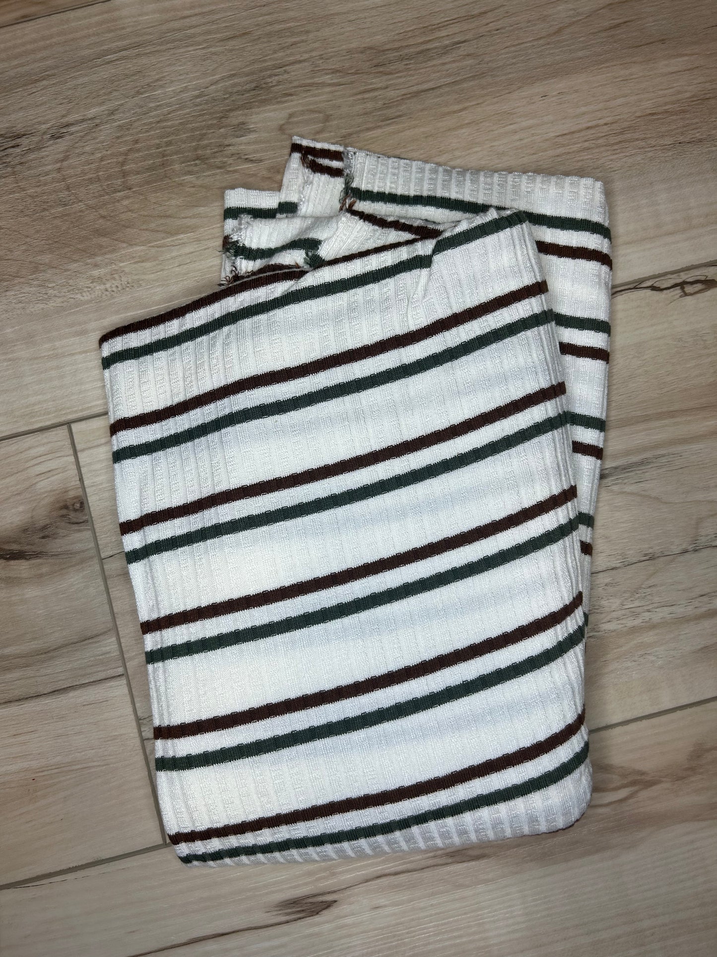 Tan/Green/White Stripes (Ribbed)