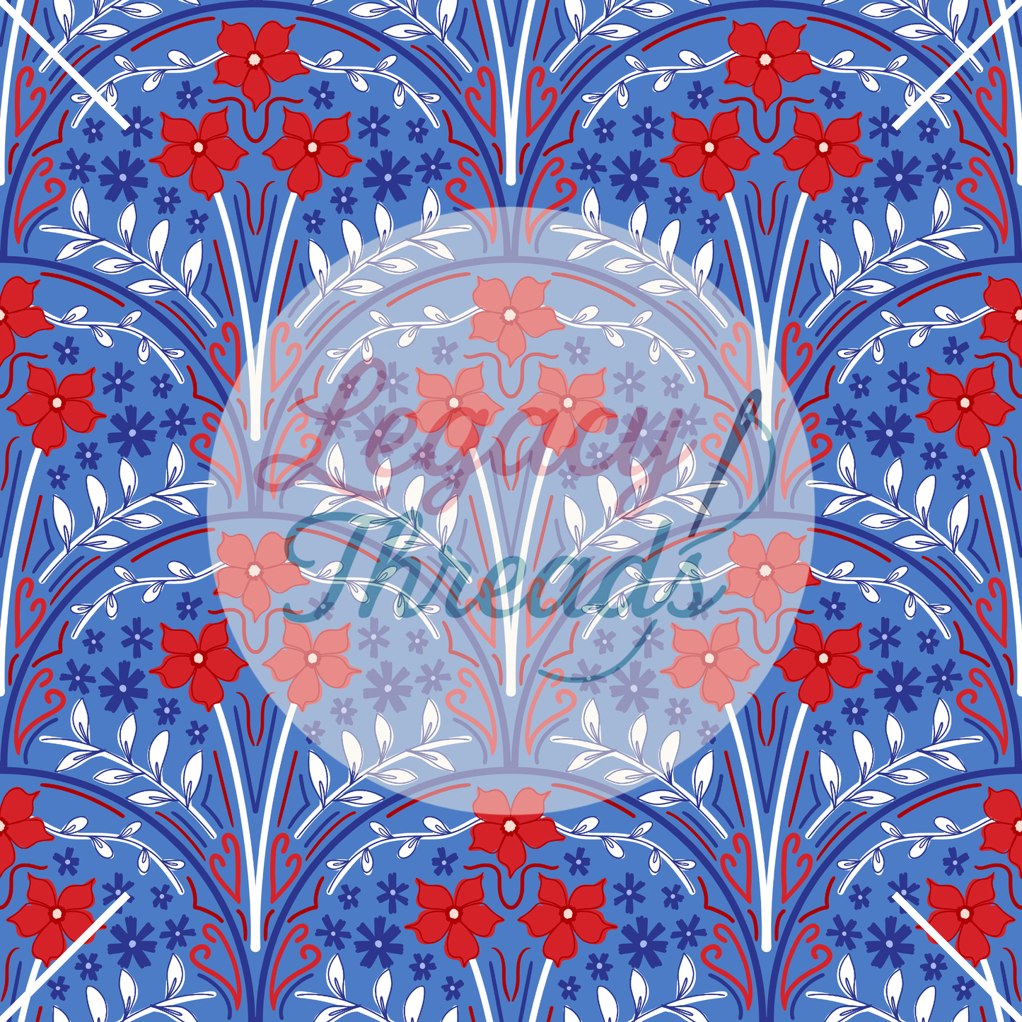 RWB Scalloped Floral