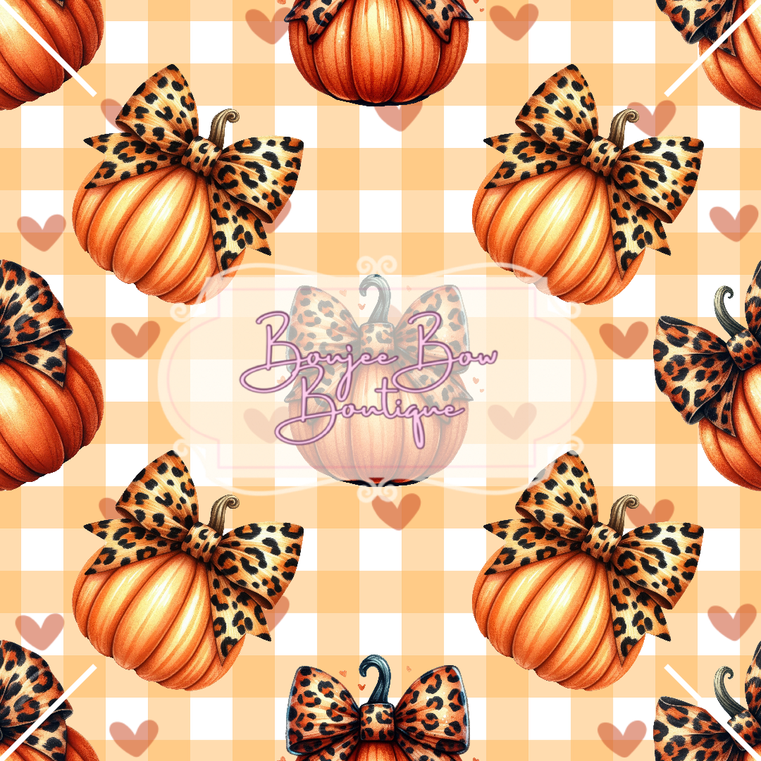 Cheetah Bow Pumpkins