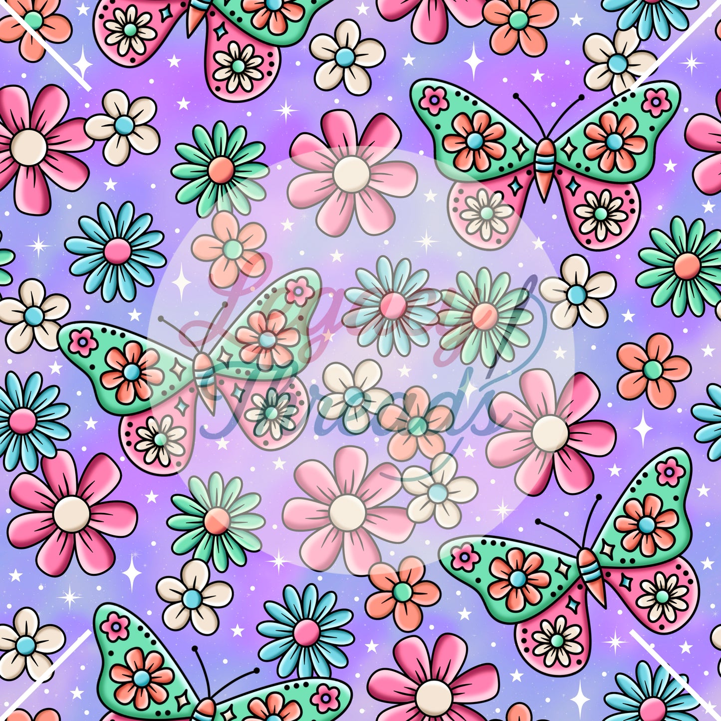 Butterfly & Flowers