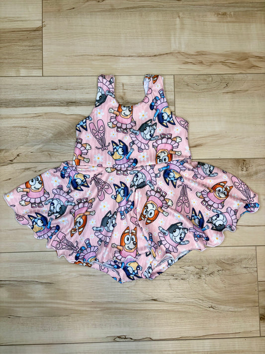 3t - RTS skirted Leo w/lettuce hem