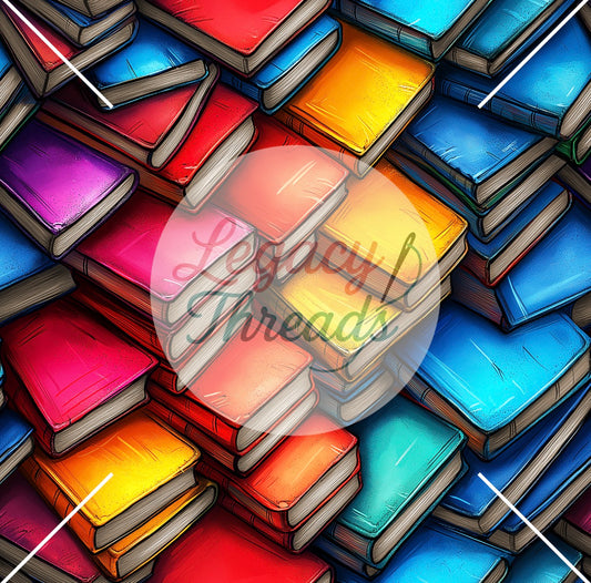 Stacked Rainbow Books