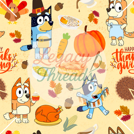 Blue Dog Give Thanks