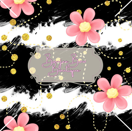 Gold and Pink Flowers