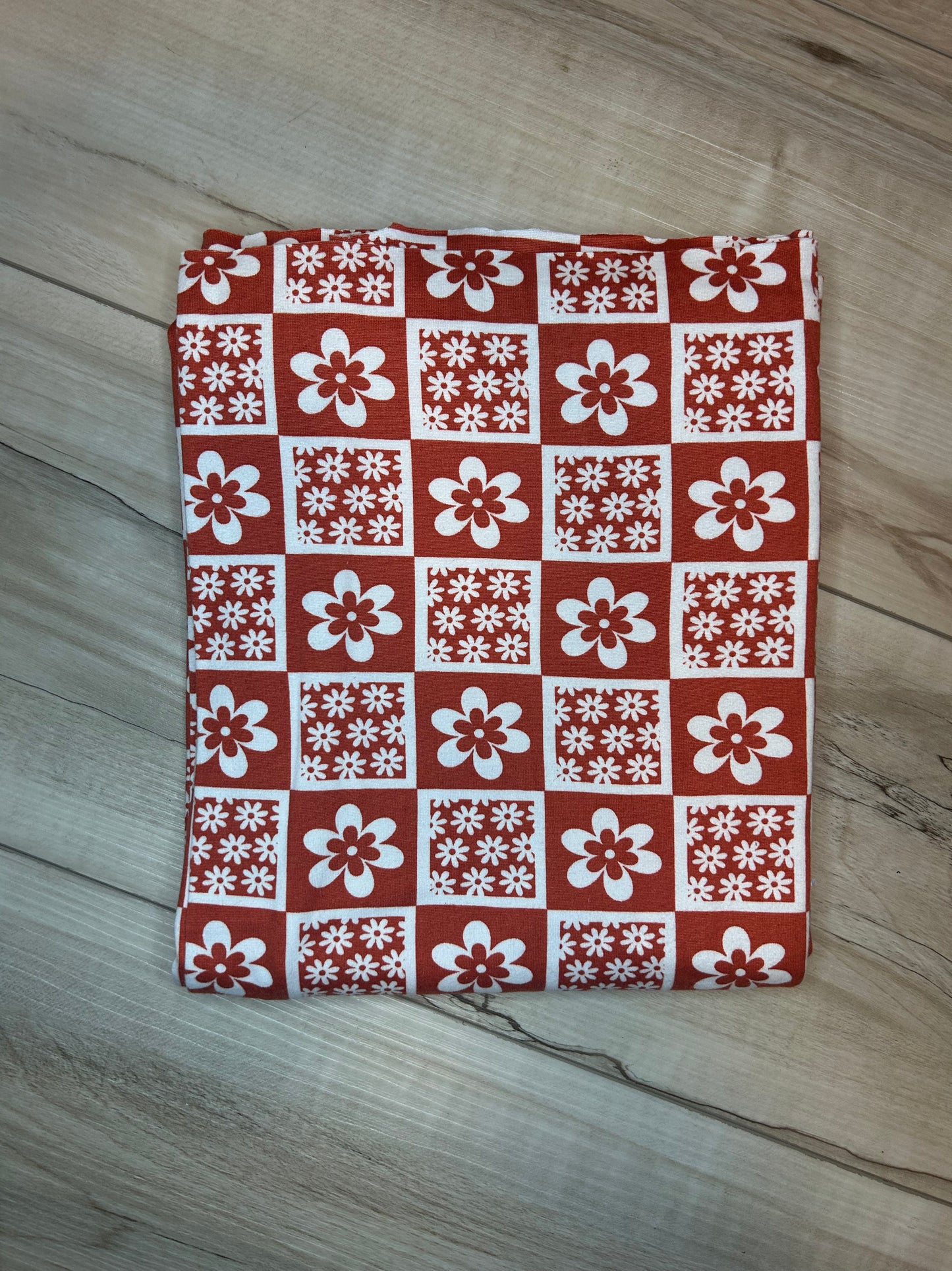 Rust Red Retro Floral