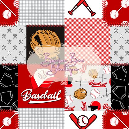Baseball Fabric Bows