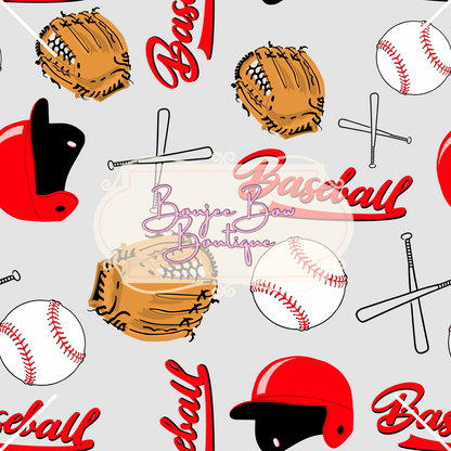 Baseball Fabric Bows