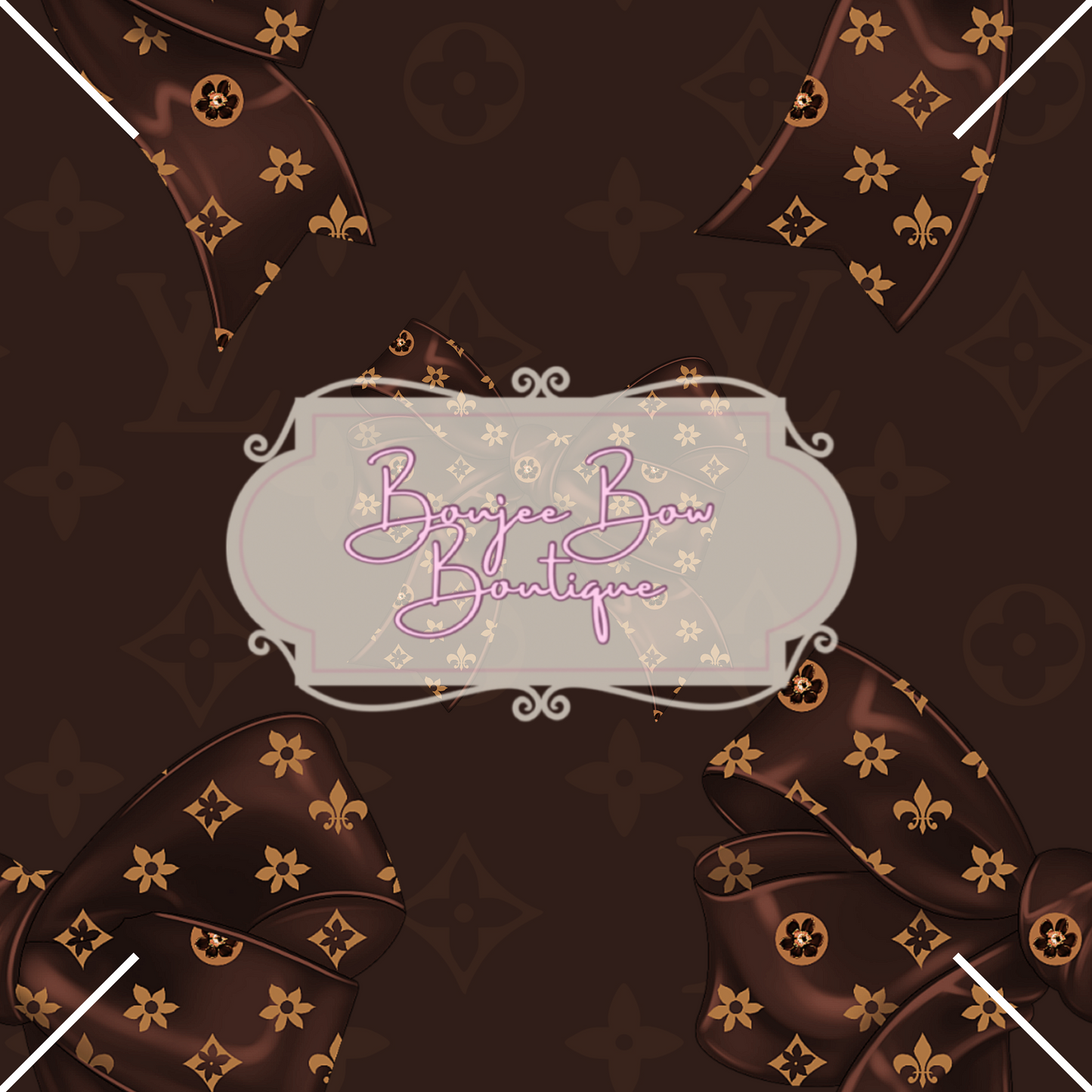 Brown boujee bow