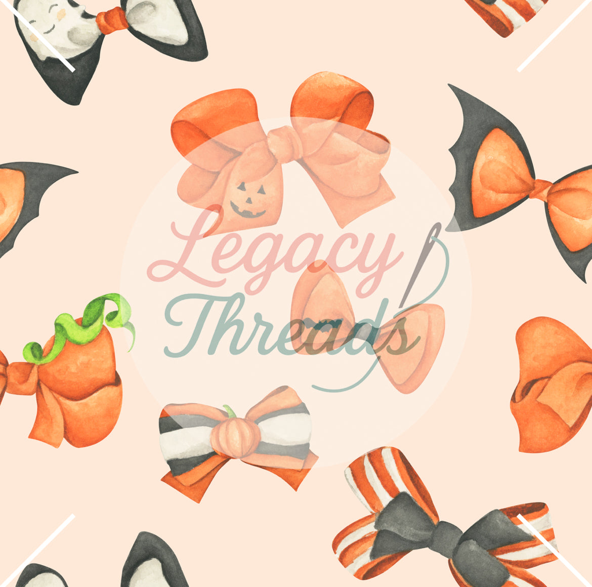 Orange Halloween Bow