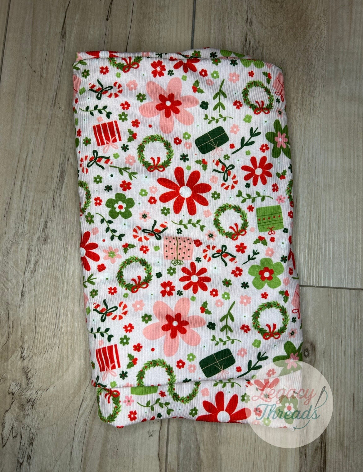 Skinny Rib Christmas Floral