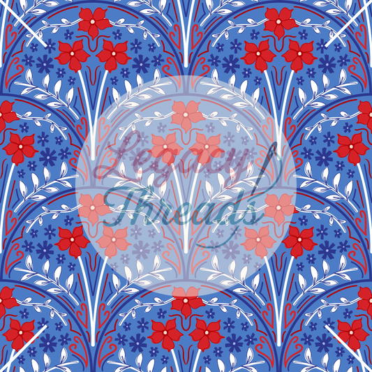 RWB Scalloped Floral