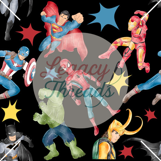 Watercolor Super Heros