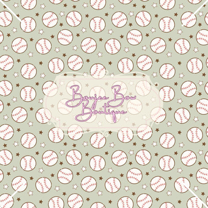Baseball Fabric Bows