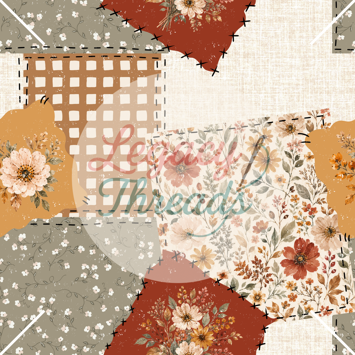Fall Patchwork Floral