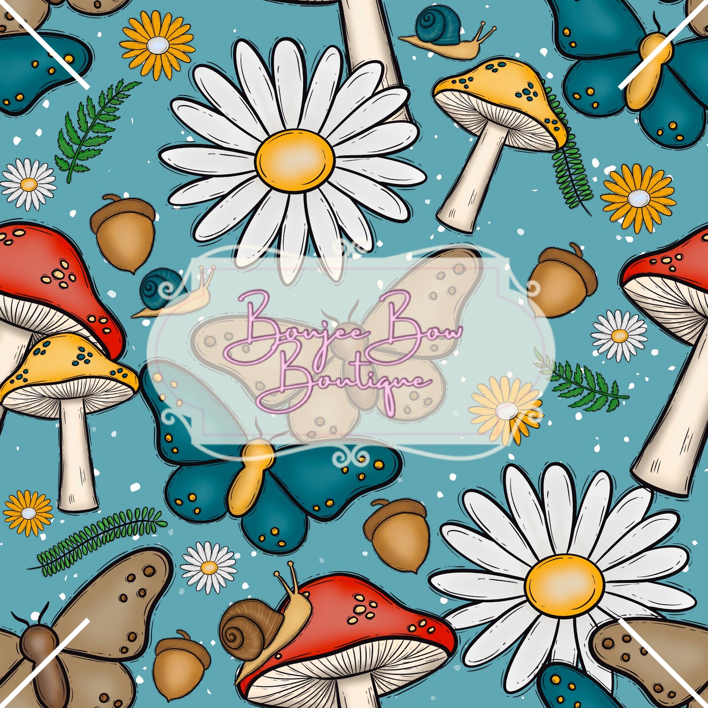 Mushroom & Flowers