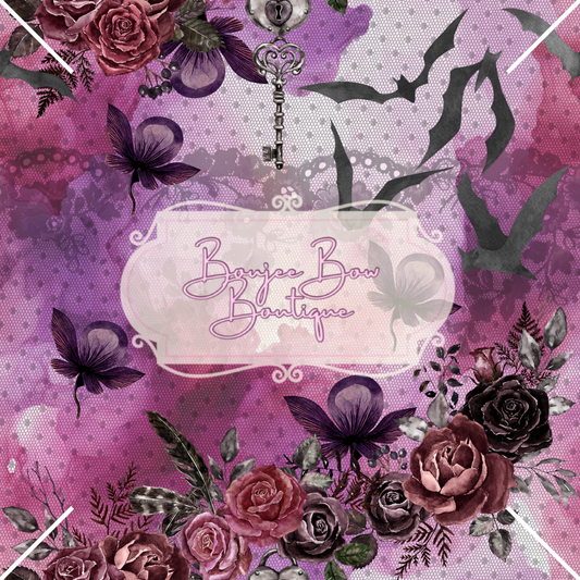Purple Floral Lace