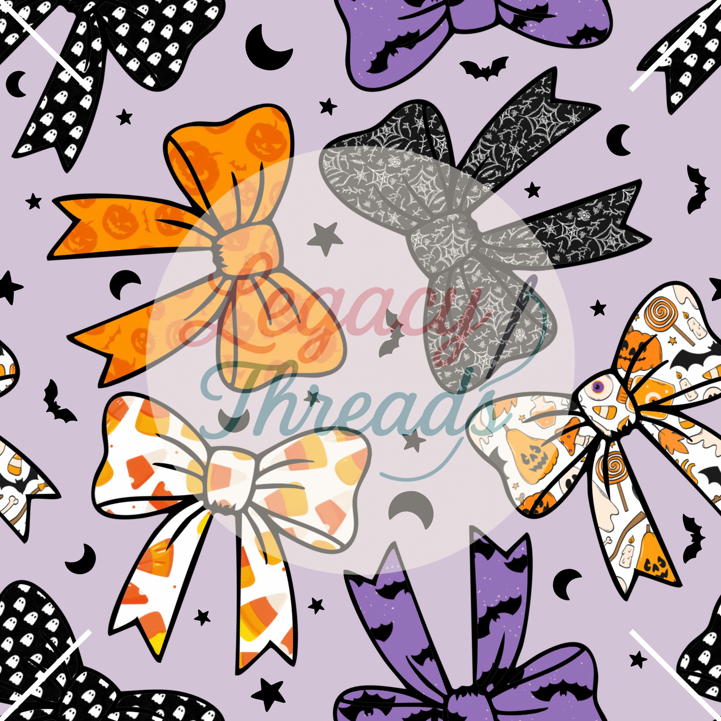 Halloween Bows (Orange/Grey)