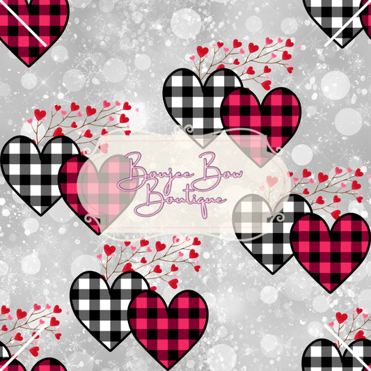 Checkered Love Hearts