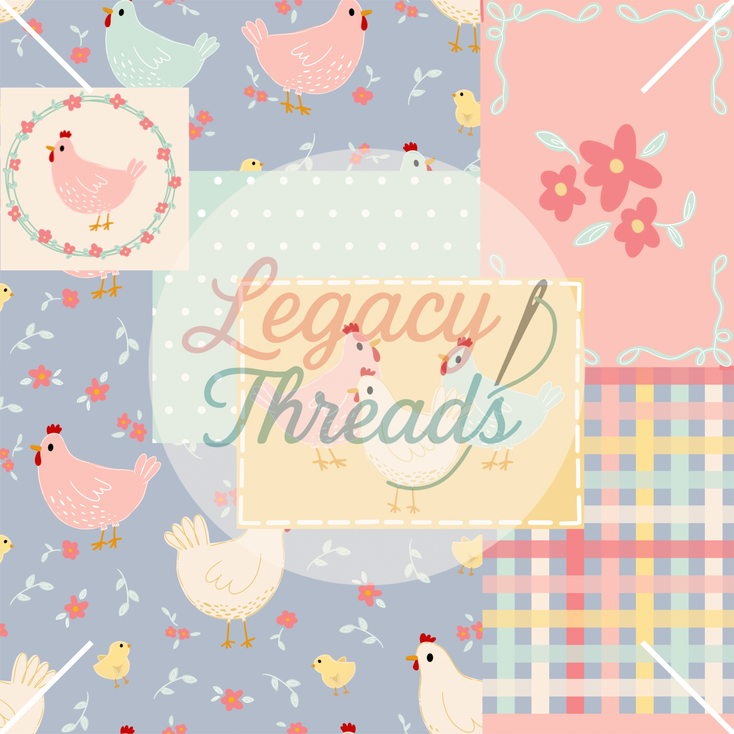 Chicken Patchwork & Coordinate