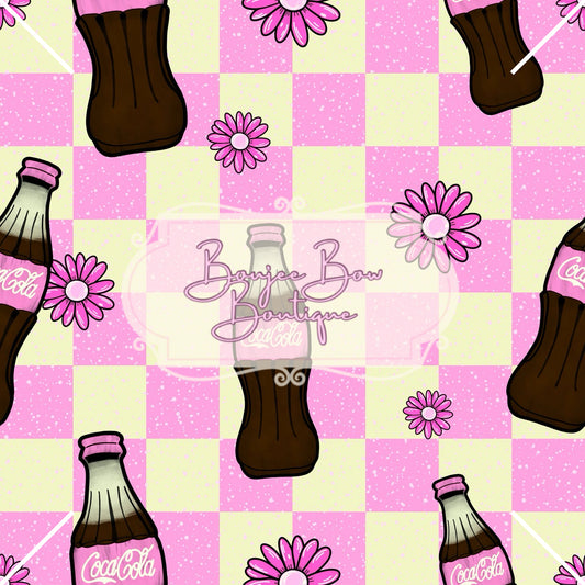 Pink Coke and Flowers