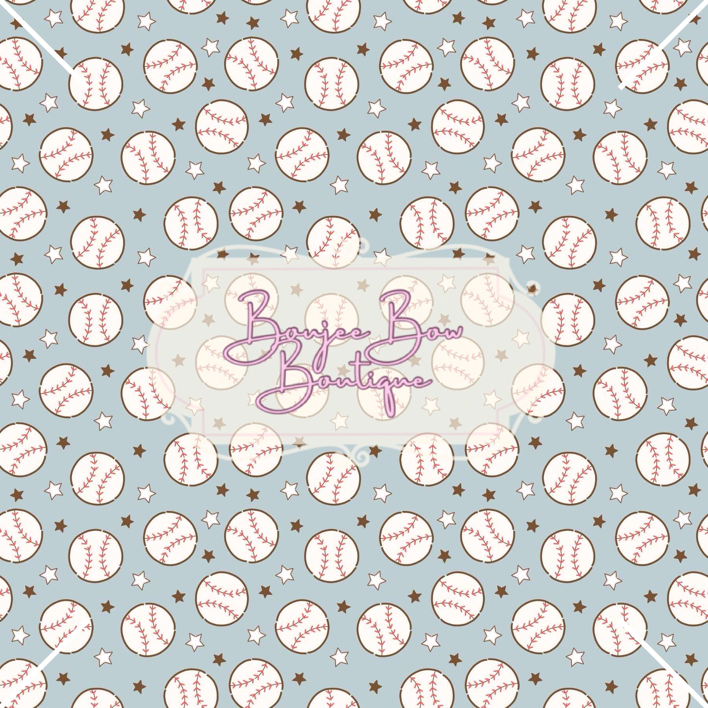 Baseball Fabric Bows