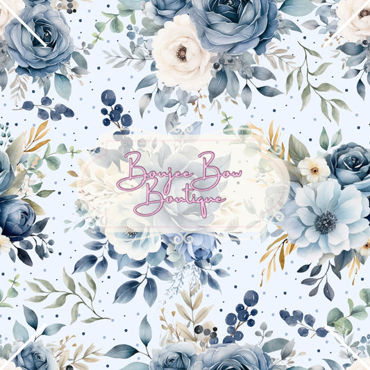 Blue Vintage Floral